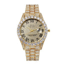 Hip Hop Iced Out Men Watch Full AAA Rhinestone Around Luxury Quartz Watches Round Clock Unisex Wrist Watch Gift For Boyfriend - M & M Global