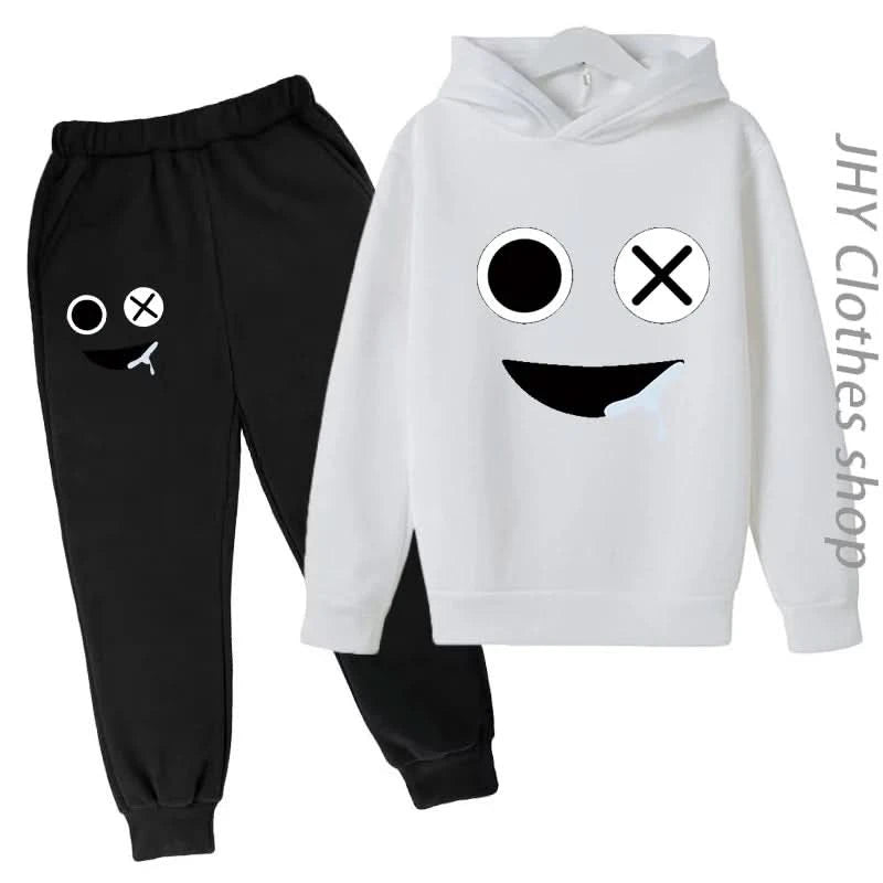 Children Set Boys Girls Kids rain Clothing  Sweatshirt 3-12 Years Toddler Printing Spring Sports game Leisure Time Hoodies - M & M Global