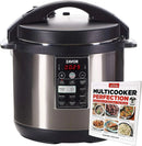 8 Quart Multi-cooker with America's Test Kitchen Multicooker Perfection Cookbook, Stainless Steel - M & M Global
