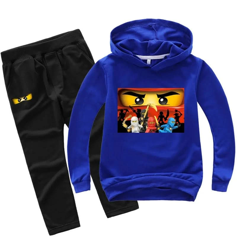2-13 years Spring Autumn Children Clothing Sets  Kids Clothes Baby Boys Hoodies Pants 2 Pcs Set Tracksuit Anime Outwear Coat - M & M Global