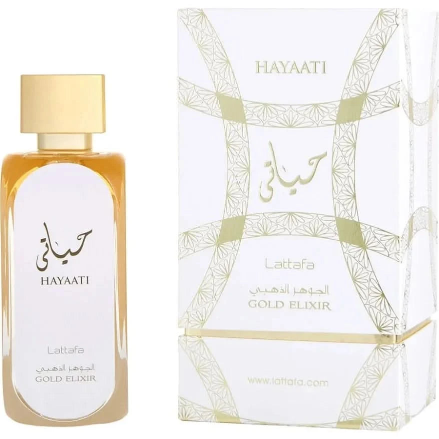 Lattafa Hayaati Gold Elixir men Eau De Parfum Spray 100ml Fruity notes long-lasting fragrance original and authentic - M & M Global