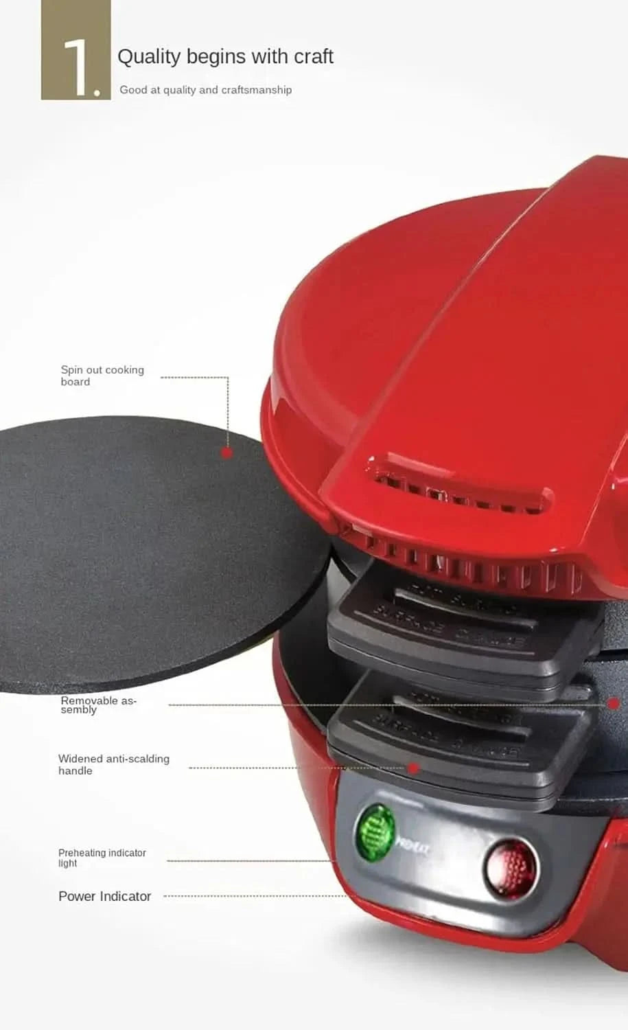 Burger Sandwich Maker, 3-in-1Breakfast Burger Machine, Household Multifunctional Hamburger Machine, Fried Egg and Steak Machine, - M & M Global