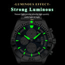 POEDAGAR Luxury Sports Man Wristwatch Waterproof Luminous Chronograph Date Quartz Men's Watches Casual Stainless Steel Men Watch