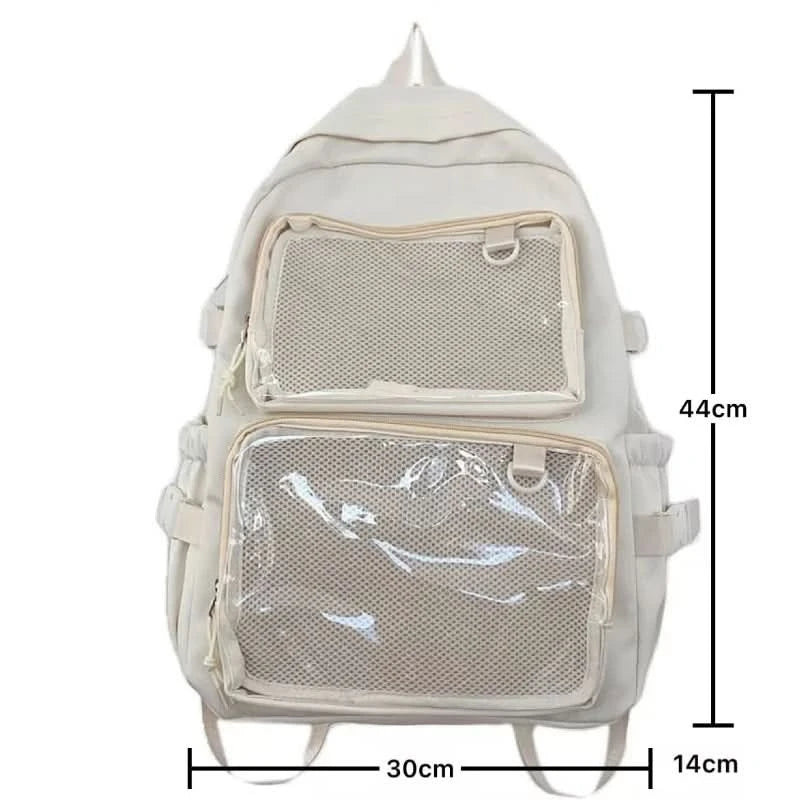 Japanese Style Transparent Ita Bag for Girls Comic Cons Large Capacity Women Backpack Fashion School Bags for College Student JK - M & M Global