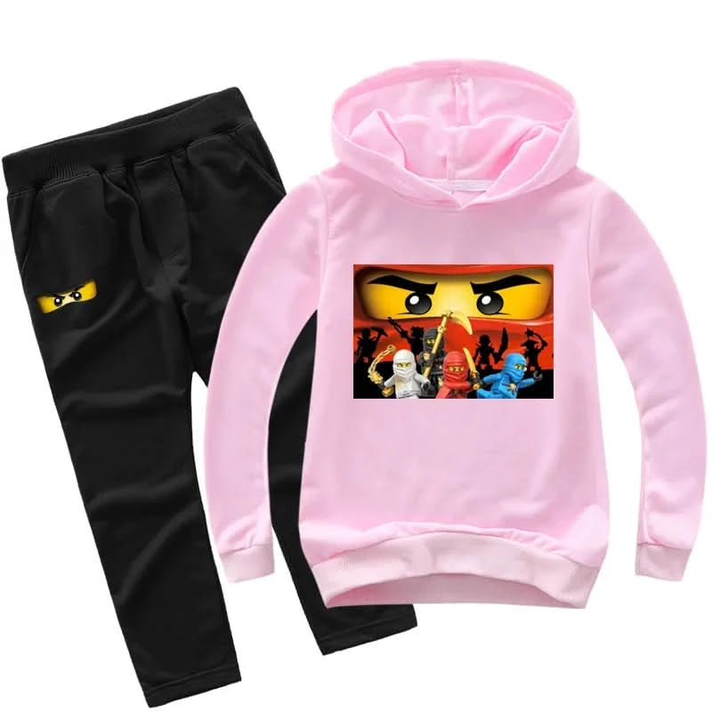 2-13 years Spring Autumn Children Clothing Sets  Kids Clothes Baby Boys Hoodies Pants 2 Pcs Set Tracksuit Anime Outwear Coat - M & M Global