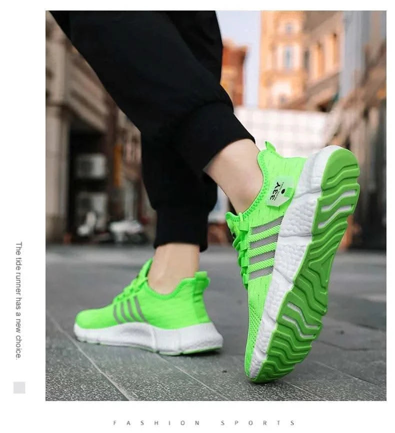 Breathable Mesh Men Shoes Trendy Lightweight Walking Flats Plus Size Male Tennis Sneakers Outdoor Running Fitness Shoes 2025 - M & M Global