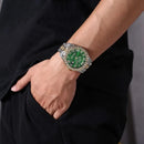 Hip Hop Iced Out Men Watch Full AAA Rhinestone Around Luxury Quartz Watches Round Clock Unisex Wrist Watch Gift For Boyfriend - M & M Global