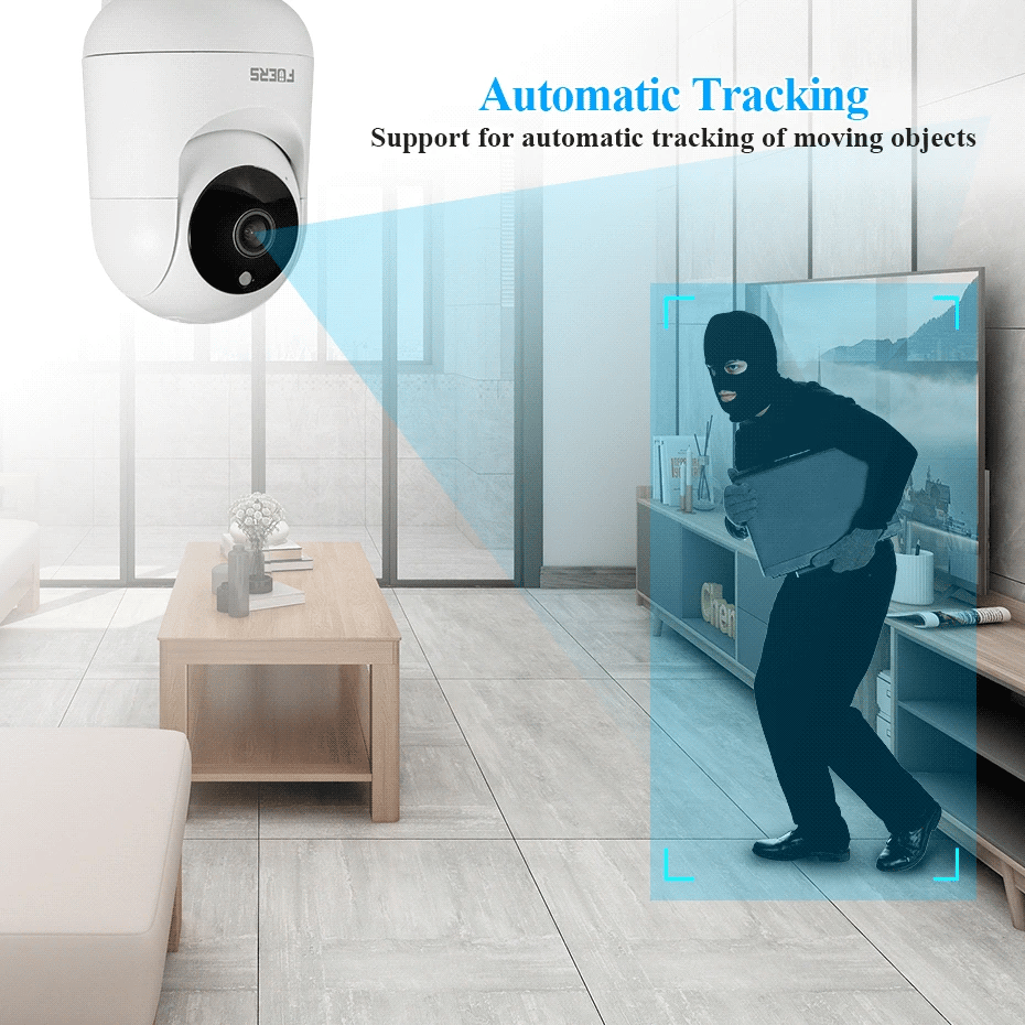 Fuers 5MP WiFi Camera Tuya Smart Home Indoor Wireless IP Surveillance Camera AI Detect Automatic Tracking Security Baby Monitor - M & M Global