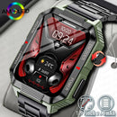 Rugged Military Smart Watch Men For Android Ios IP67 Waterproof Sport Fitness Ai Voice Bluetooth Call Smartwatch 2024 New