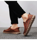2024 Retro Loafer Genuine Split Leather Classic Shoes Sewing Comfortable Men Casual Slip-on Club Party Shoe Spring Summer - M & M Global