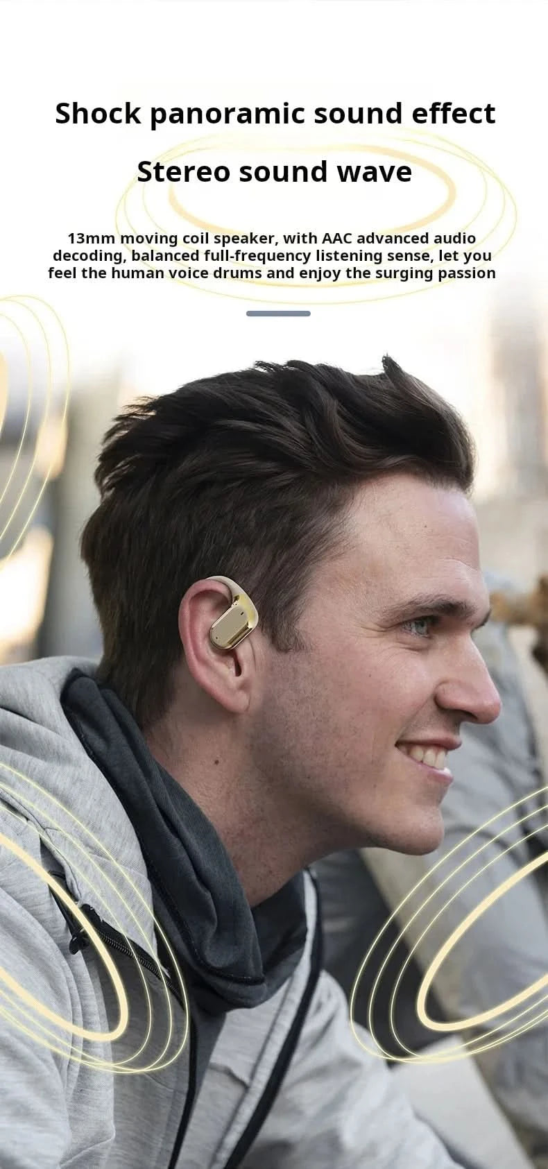 Sony Bluetooth Earphones Not In-Ear Earbuds Wireless Headphone for Iphone Power Display With Mic Sports Hifi Headsets Cable