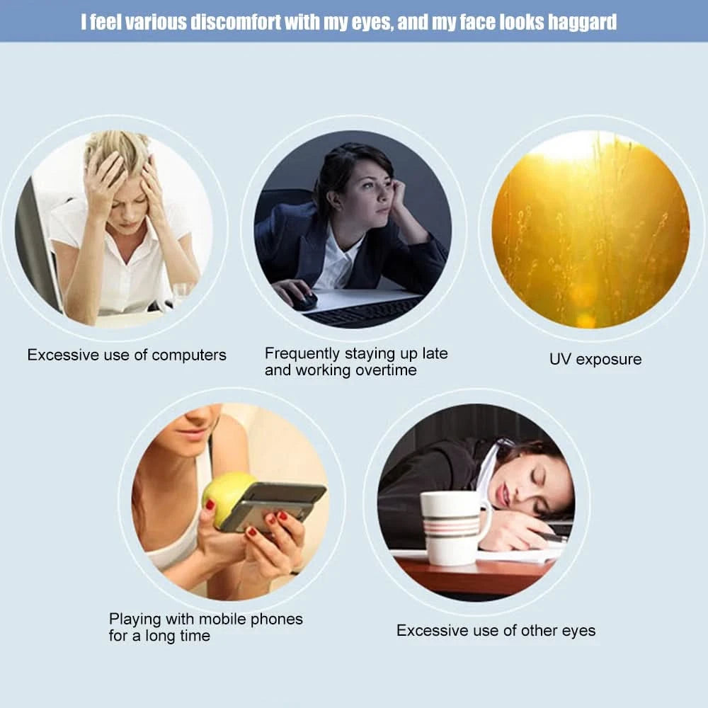 Electric Jade Eye Stone Mask Tourmaline Heating Eye Massager Hot Compress For Eye Muscle Relaxation Relieve Insomnia - M & M Global