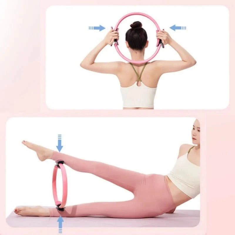 Yoga Pilates Circle Beginners Thin Legs Training Open Back Body Building Fitness Equipment Indoor Yoga Supplies Muscle Recovery - M & M Global