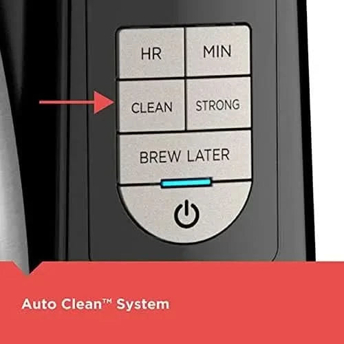 12-Cup Thermal Programmable Coffee maker, Brew Strength Selector, Auto-clean, Black and Silver - M & M Global