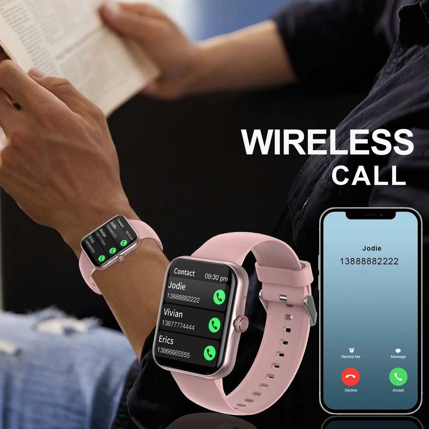 2025 smart watch, multiple sports modes, various APP message reminders, music playback, sports watch, suitable for men and women