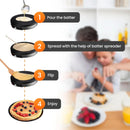Electric Crepe Maker, Nonstick Multi-Function Tortilla Machine, Ideal for Crepes, Pancakes & Roti, Wooden Spatula & Batter Sprea - M & M Global