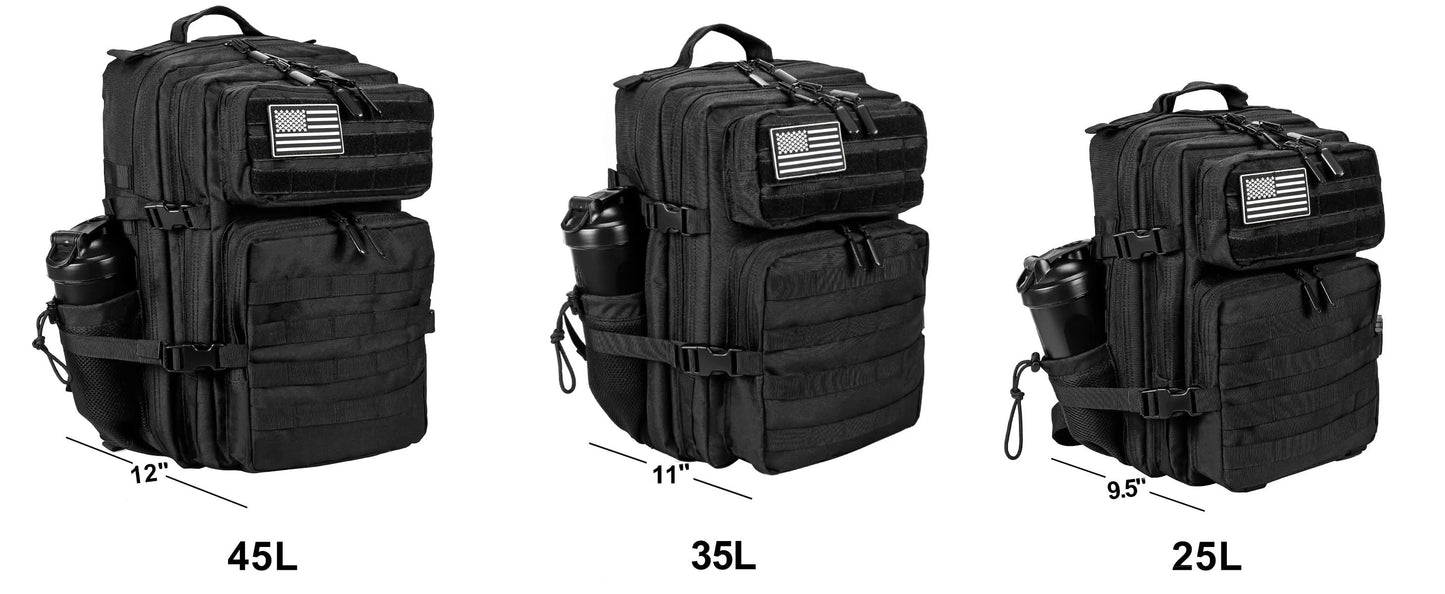LHI 45L Tactical Backpack Waterproof Tie-Dye Sports Travel Daily Gym Rucksacks Weekend Overnight Daypack With Bottle holder - M & M Global