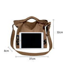 Vintage Canvas Messenger Bag, Retro Large Capacity Shoulder Bag, Women's Casual Handbag & Tote Hobo Purse - M & M Global