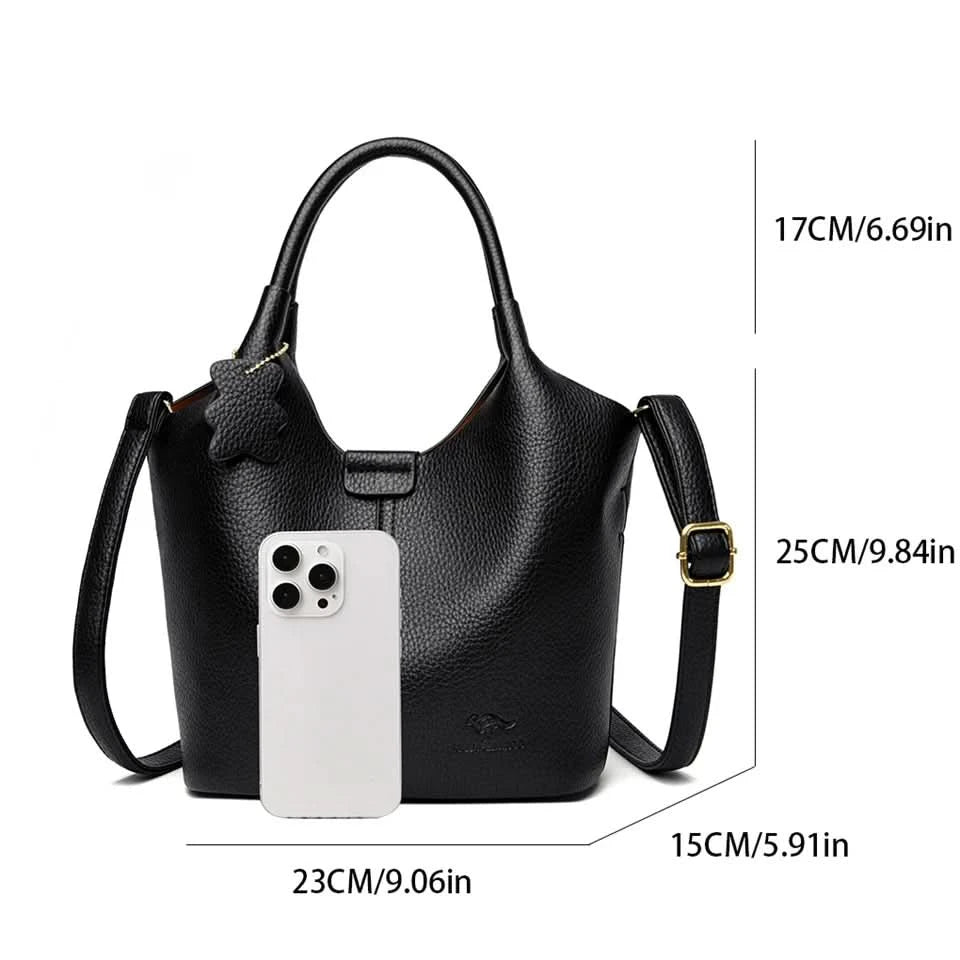 Soft Leather Handbags for Women Vintage Shoulder Bag Luxury Designer Ladies Large Capacity Bags Sac A Main - M & M Global