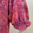 TEELYNN boho long dress Vintage 2023 floral print Chiffon three quarter sleeve v-neck summer Gypsy Hippie women dresses vestidos - M & M Global