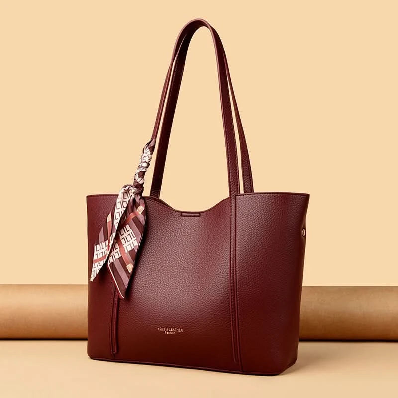 Genuine Brand Women Tote Bag High Quality Soft Leather Large Ladies Shoulder Crossbody Bag Luxury Female Shopping Handbag A Main - M & M Global