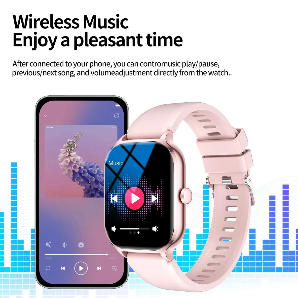 Smart watch, wireless calling /dial, multi -Sport mode,Suitable for men and women, sports watches, for iPhone/Andriod