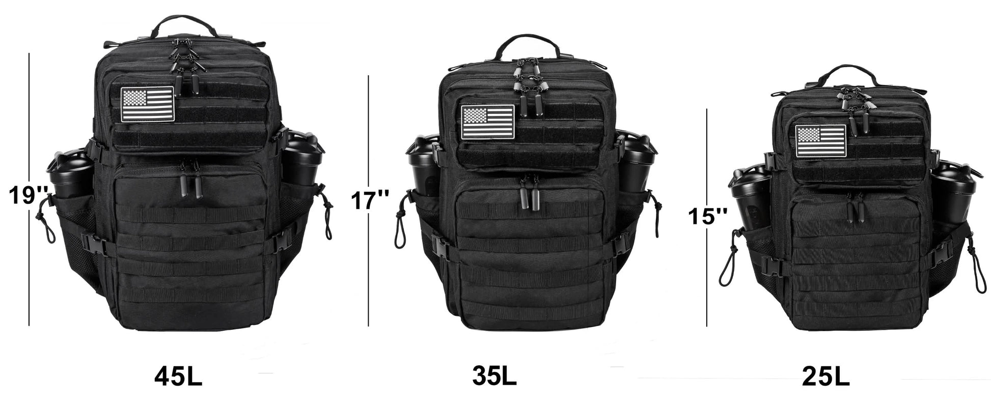 LHI 45L Tactical Backpack Waterproof Tie-Dye Sports Travel Daily Gym Rucksacks Weekend Overnight Daypack With Bottle holder - M & M Global