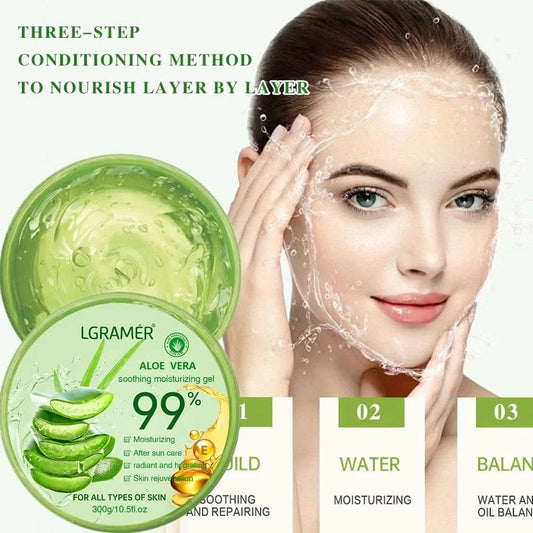 99% Aloe Vera Moisturizing Gel Refreshing Non Sticky Facial Facial Cream Wash Free Deep Nourishing Maintain Skin Face Care Skin - M & M Global