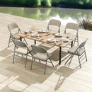6 Pack Folding Chairs, Fabric Dining Chair Set with Padded Cushion, Indoor Outdoor Folding Chairs Seat for Home Office Events