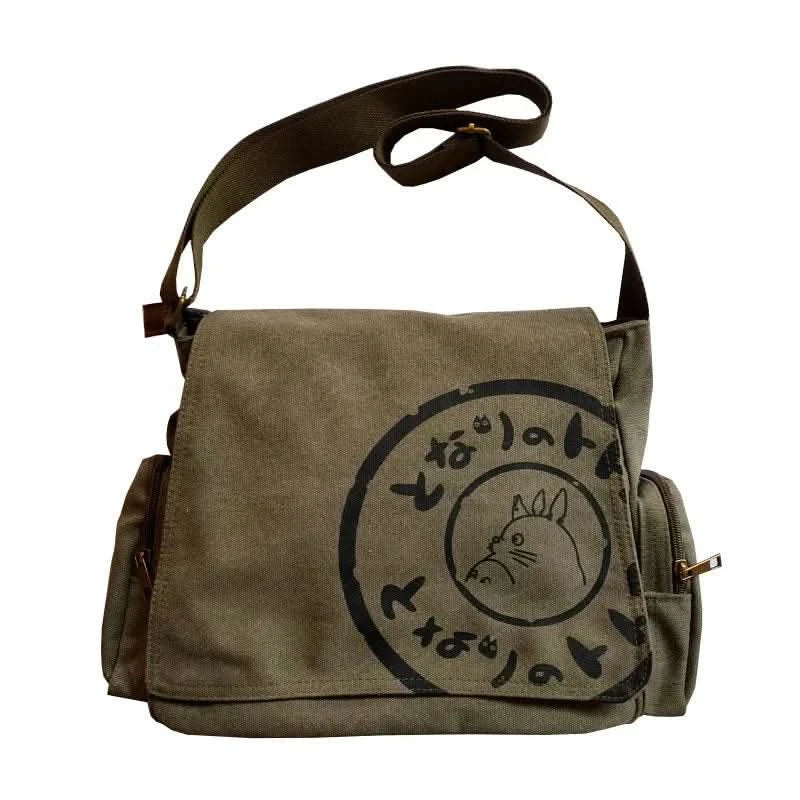 Canvas Messenger Handbag Simple Large Capacity Artistic Washed Women Oblique Straddle Canvas Bag Leisure Shopping Women Handbag - M & M Global