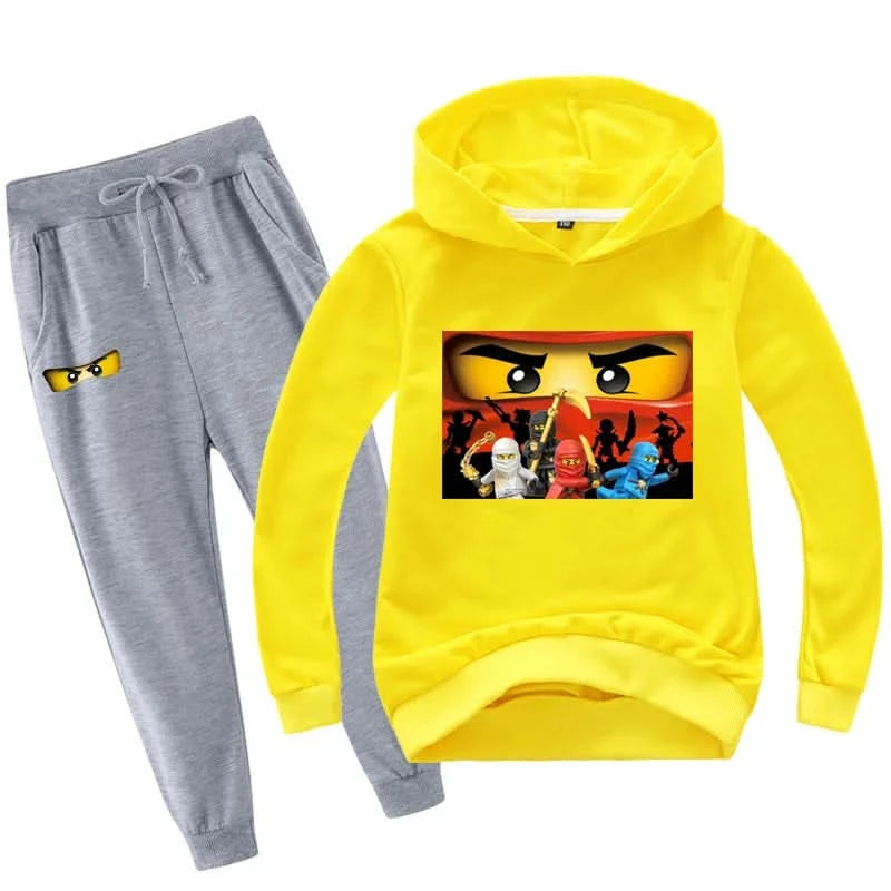 2-13 years Spring Autumn Children Clothing Sets  Kids Clothes Baby Boys Hoodies Pants 2 Pcs Set Tracksuit Anime Outwear Coat - M & M Global