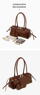New Women's Rectangle Bag Luxury Designer Shoulder Bags High Quality Cowhide Handbags Fashion Women Baguette Bag 3086 - M & M Global