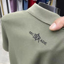 100% pure cotton high-end fashionable short sleeve summer new high-quality men's business casual polo shirt luxury brand T-shirt