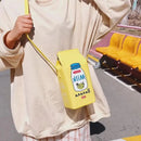 Fashion cartoon milk carton shape ladies shoulder bag, cartoon mobile phone bag. - M & M Global