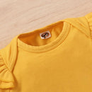 Newborn Baby Girls Clothing Set Infants Girl Short Sleeve Bodysuit+Floral Pants with Bow+Headband 3PCS Outfits for 0-18 Months - M & M Global