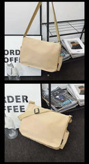 Collage Student School Bags Women&Men Unisex Crossbody Bags Multipockets Messenger Bag Simple Nylon Shoulder Bag - M & M Global