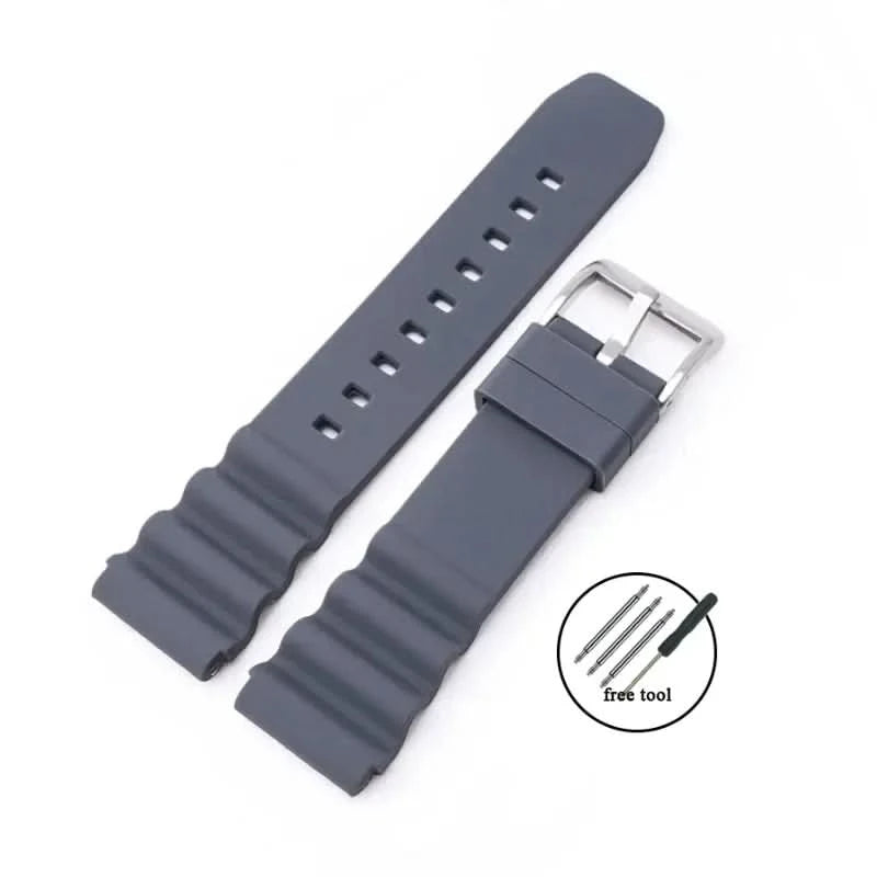Silicone Watch Band 20mm 22mm For Rolex SUBMARINER Waterproof Diving Bracelet For Citizen For Seiko SKX007 SRP777J1 Sports Strap - M & M Global
