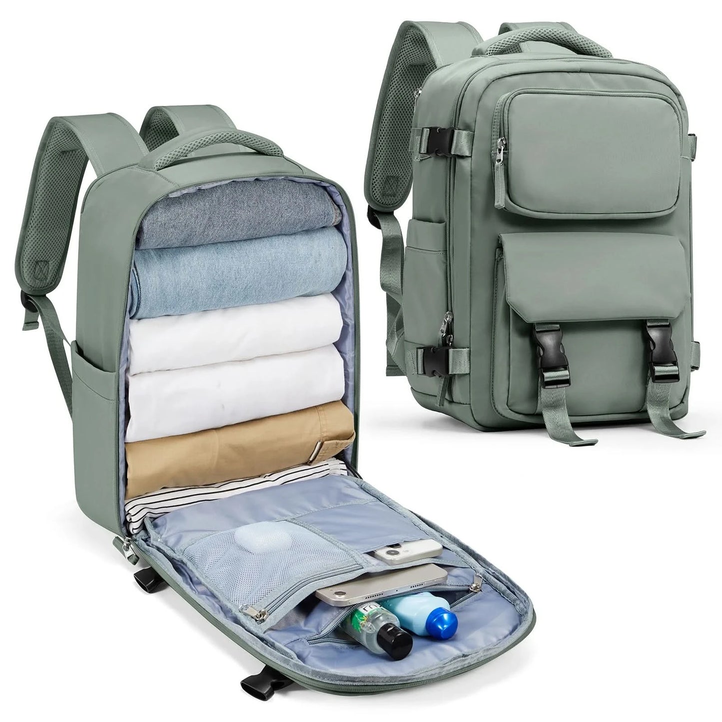 Travel Bakcpack for Women Reinforced Waterproof Notebook Backpack 45x36x20 Men Casual School Bakcpack Flight Cabin Bag 40x20x25 - M & M Global