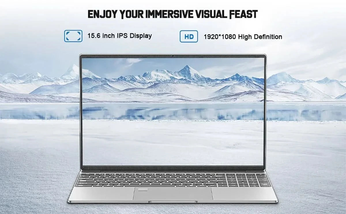 Notebook 15.6 inch  32GB Ram DDR4 2TB SSD Windows 11 10  Laptop Gamer Intel N5095  Office Computer Backlit Fingerprint