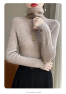 Autumn And Winter Knitted Pullover High-Neck Sweater, High-Elasticity, Fashionable And Comfortable Long-Sleeved Women's TopRY128