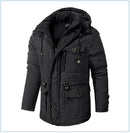 LZLLTT Men Winter Warm Parkas Mens Fleece  Jacket Parkas Men Casual Cotton Outdoor Fur Trench Padded Jackets Coats
