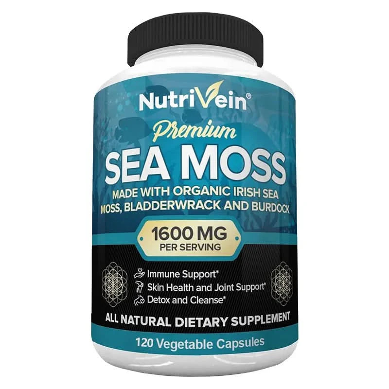 Vegetarian Organic Sea Moss Supports Immune System, Joint Health Intestinal Cleansing Detoxification & Cleansing Skin Supplement - M & M Global
