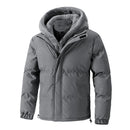 Winter New Thick Plus Size Warm Men's Fake Two-piece Trendy Cotton Jacket with Loose Zipper and Casual Cotton Jacket for Men