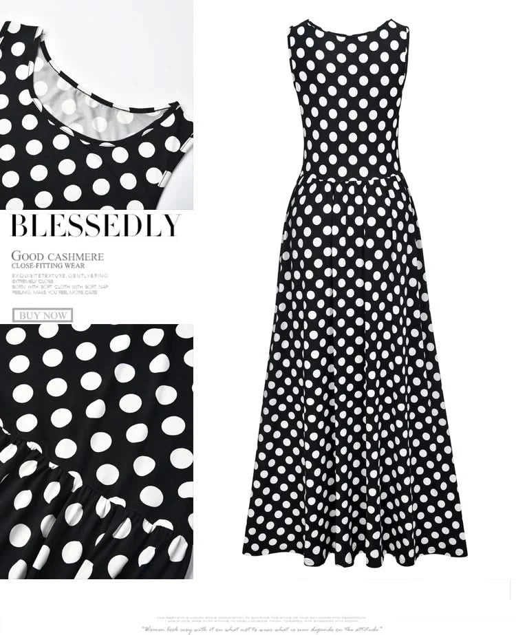 Summer 2024 Sundress O Neck Print Female A-line Beach Bohemian Women Dresses Sexy Boho Elegant Long Dress Robe - M & M Global