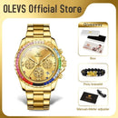 OLEVS 2939 Mens Watch Original Brand Quartz Watch Waterproof Luminous Watch For Men Multifunctional Chronograph Sport Date Reloj - M & M Global