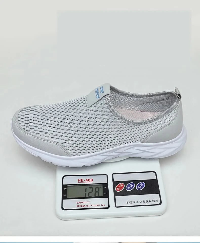 YRZL Men's Sneakers Breathable Mesh Men Casual Shoes Outdoor Non-Slip Big Size Loafers Walking Lightweight Male Tennis shoes - M & M Global