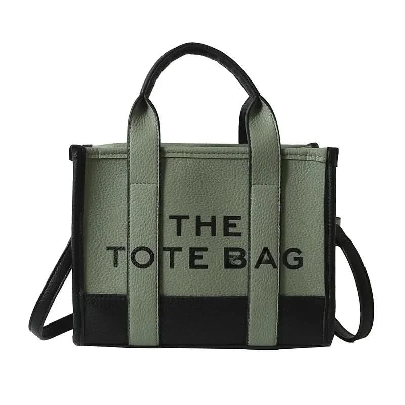 Hot Sale Of The Season New Women's PU Leather 3D Square Shoulder Bag Letter Tote Bag Color Block Fashionable Ladies Crossbody Ba - M & M Global