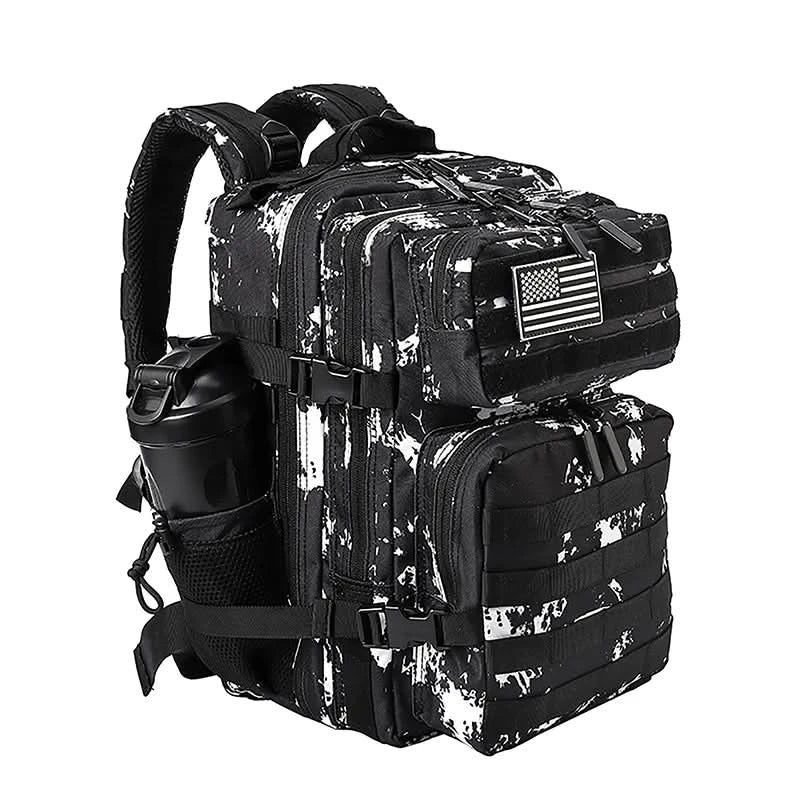 LHI 45L/35L/25L Tactical Backpack for Men and Women Waterproof Athlete Gym Outdoor Bag Travel Hiking Rucksack with Bottle Holder - M & M Global