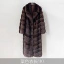 Luxury Designer Mink Coat Woman Autumn Winter Lapel Furry Brown Faux Fur Coat Woman Clothes Chic Elegant Faux Fur Jacket