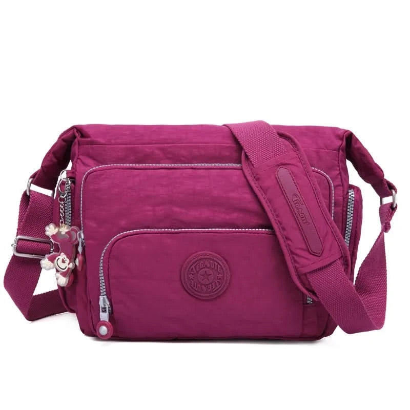 High Quality A4 Men Women Shoulder Messenger Bag Cross Body Large Capacity Purse Waterproof Lightweight Blue Purple Red M1304 - M & M Global